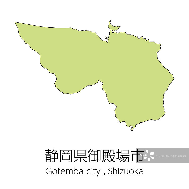 日本静冈县御殿场市地图图片素材