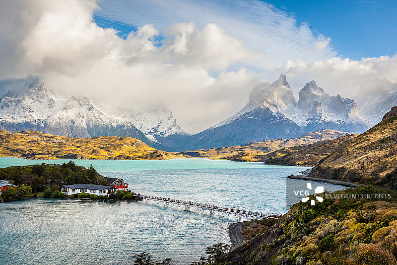 智利百内国家公园佩霍湖图片素材