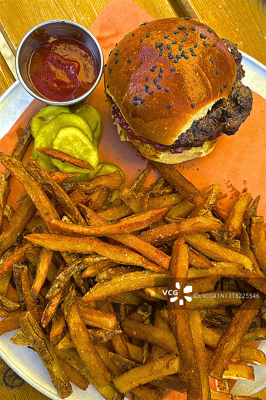 草饲汉堡特写图片素材