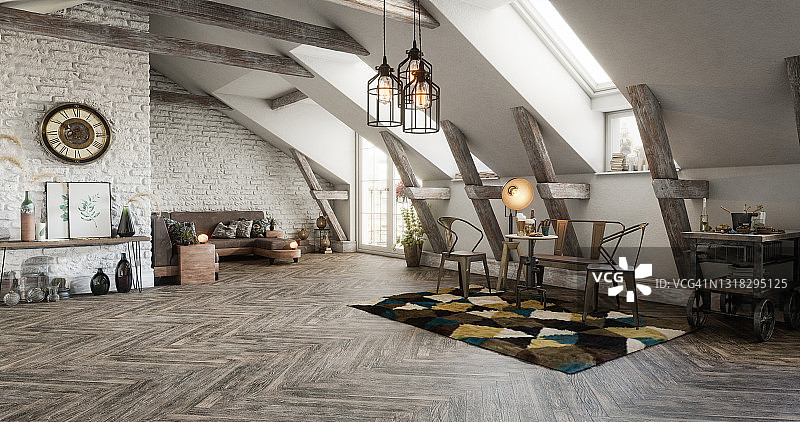 舒适的斯堪的纳维亚家居内饰图片素材