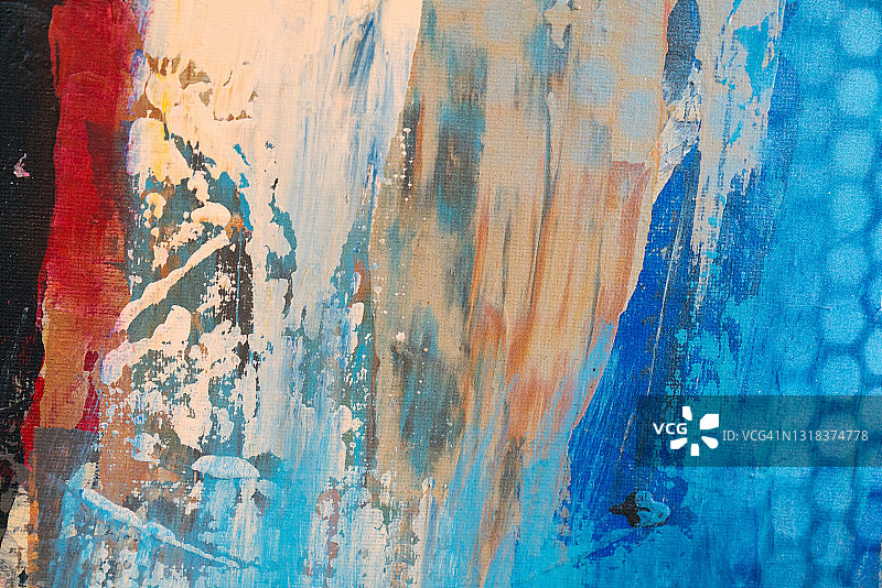 抽象油漆红色和黄色艺术背景图片素材