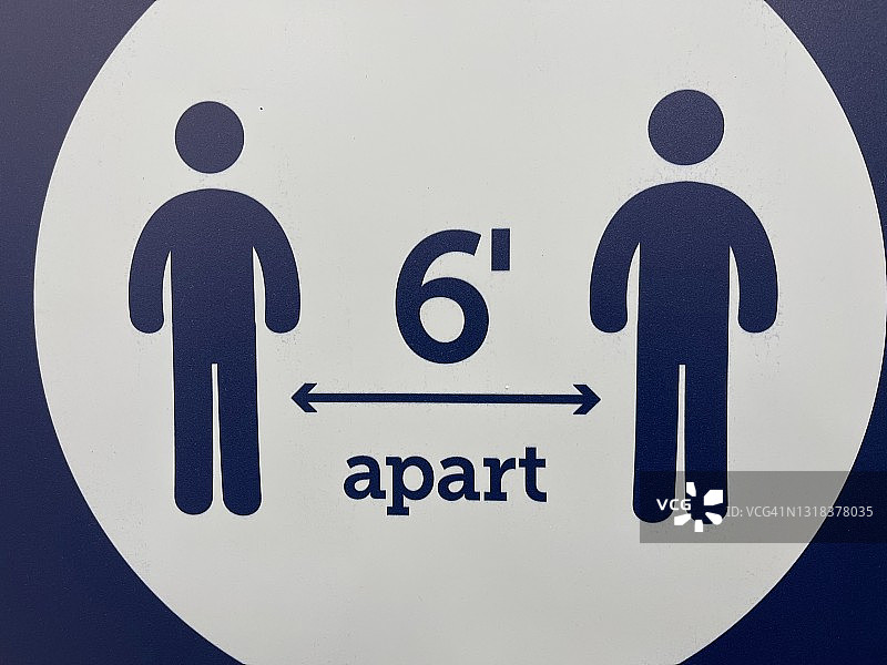 简易社交距离图片素材