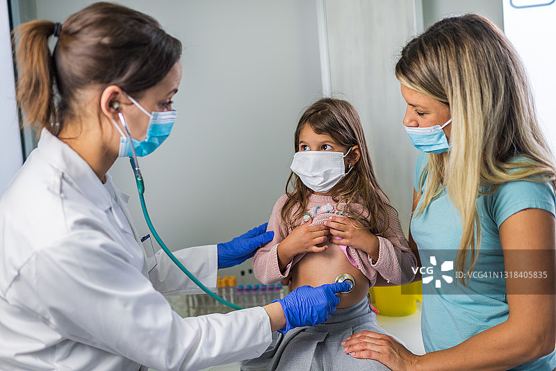 女孩在医生诊室图片素材