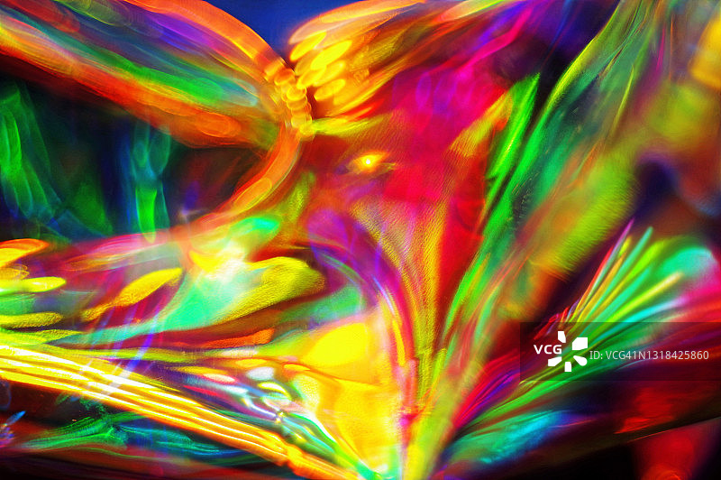 抽象天堂鸟光绘图片素材