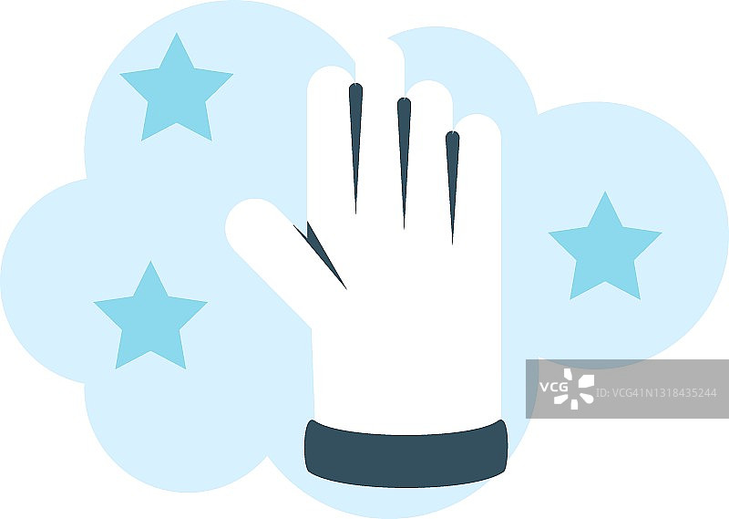 乳胶家务手部保护手套矢量彩色图标设计，气泡苏打背景上的腈清洁手套，冠状病毒预防医护人员医疗手套图片素材