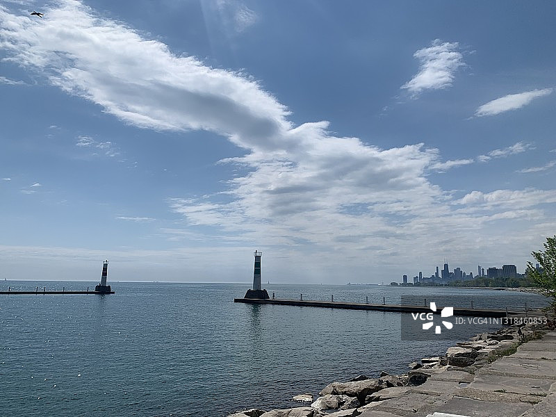 密西根湖图片素材