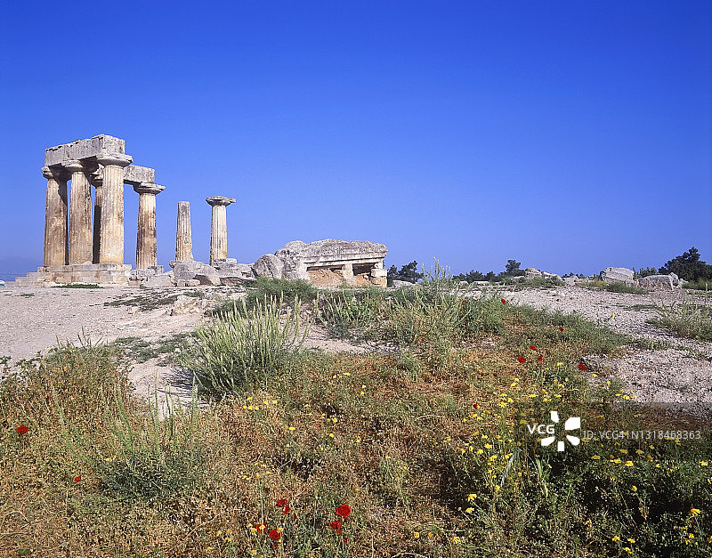 科林斯古城的阿波罗神庙图片素材