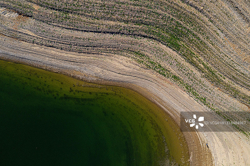 干涸的水库图片素材