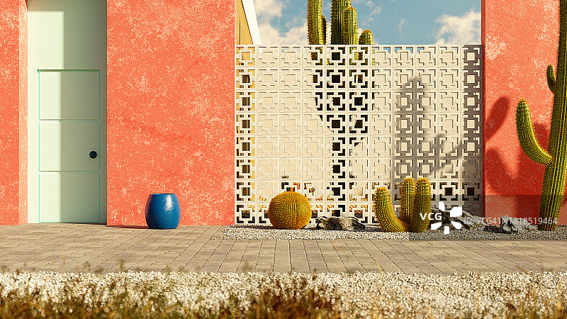 沙漠中的房子图片素材