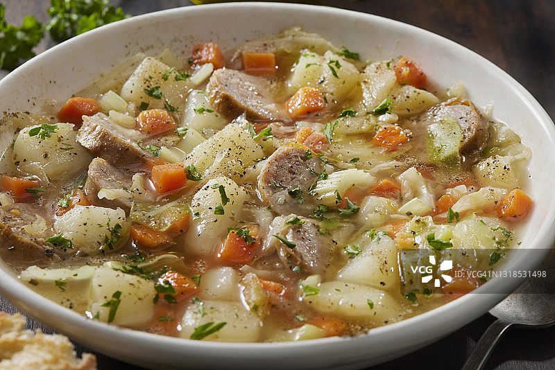 德式土豆香肠汤图片素材