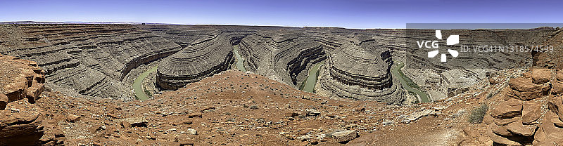 从山上俯瞰鹅颈州立公园和圣胡安河图片素材