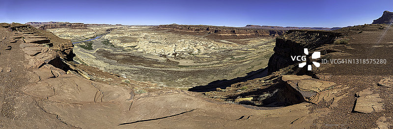 广角镜头：海特观景点俯瞰鲍威尔湖图片素材