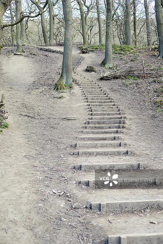 通往小径的阶梯图片素材