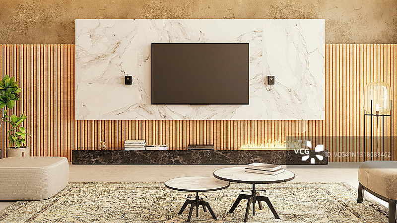 现代公寓客厅内景图片素材