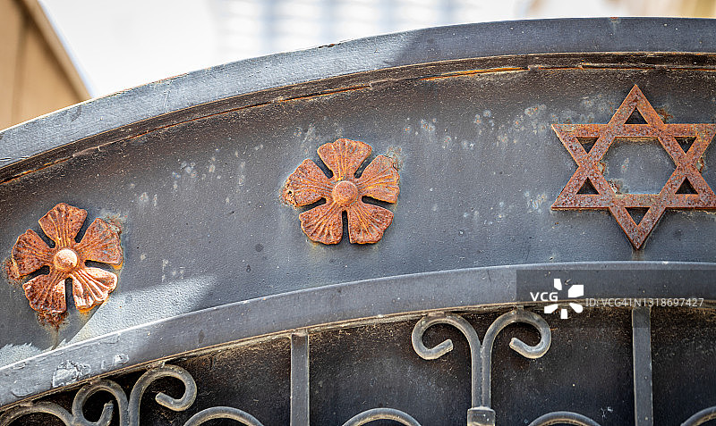 特拉维夫锻造大门装饰特写图片素材