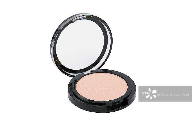 白色背景上的腮红粉图片素材