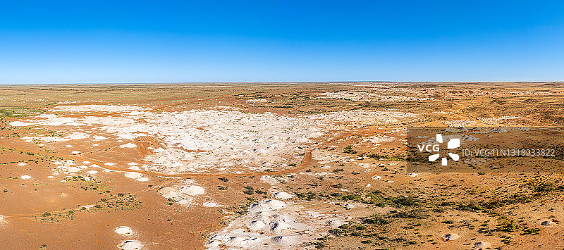 南澳大利亚库伯佩迪蛋白石矿全景图片素材