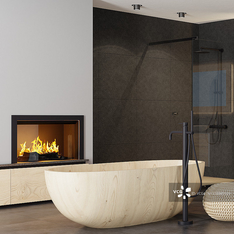 现代简约浴室水疗概念图片素材