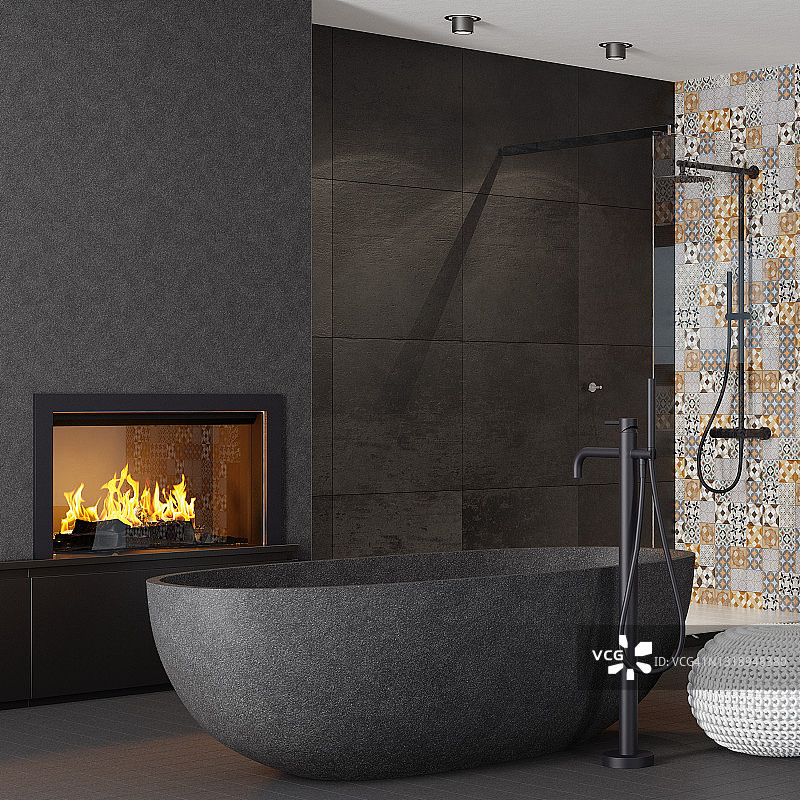 现代简约浴室水疗概念图片素材