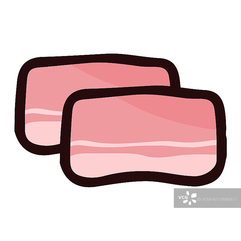 简约可爱的猪肉插画图片素材