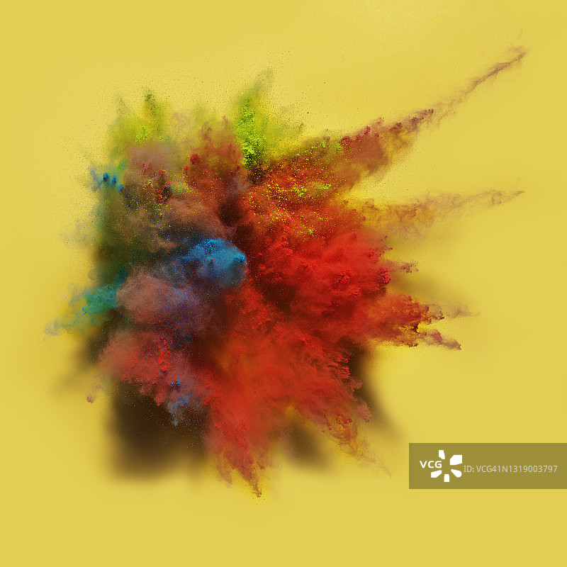 彩色粉末爆炸图片素材