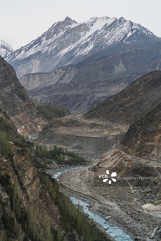 巴基斯坦北部山区河流美景图片素材