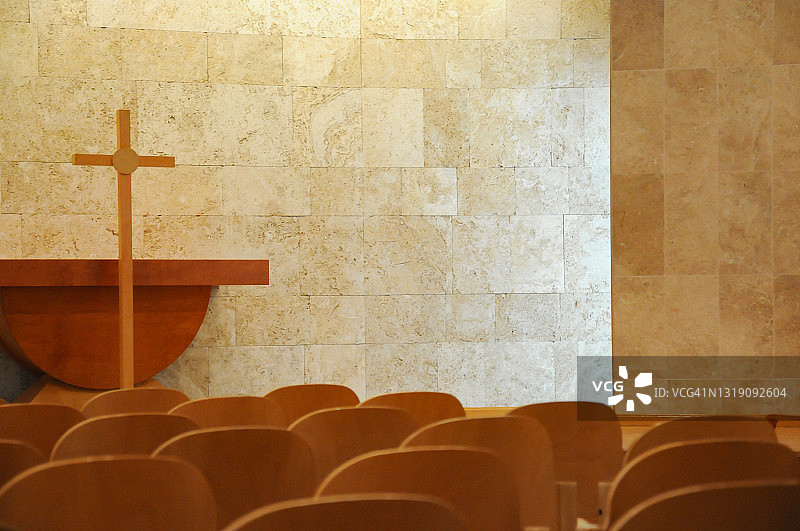现代教堂内部设计图片素材
