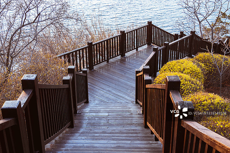 海边木板路图片素材