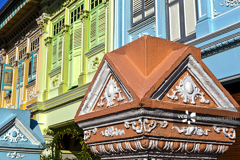 新加坡坤成路店屋图片素材