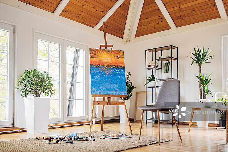 艺术家工作室图片素材