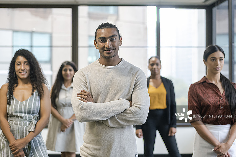 自信的业务经理团队领导图片素材