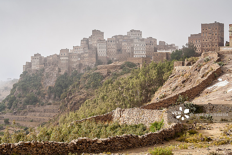 哈贾拉山区村庄图片素材