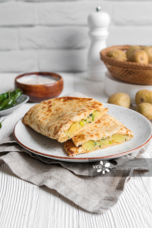 巴基斯坦土豆馅薄饼图片素材