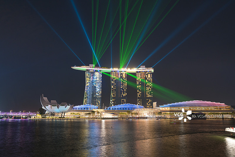 新加坡城市夜景图片素材