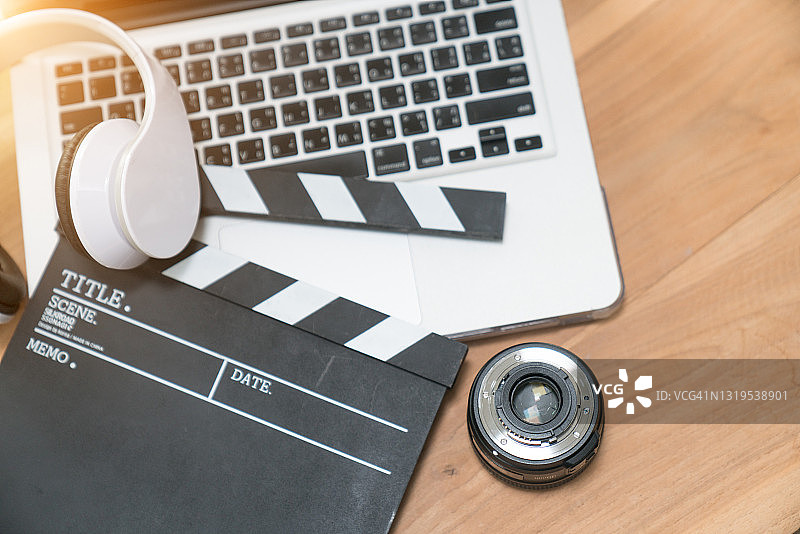 电影导演的办公桌图片素材