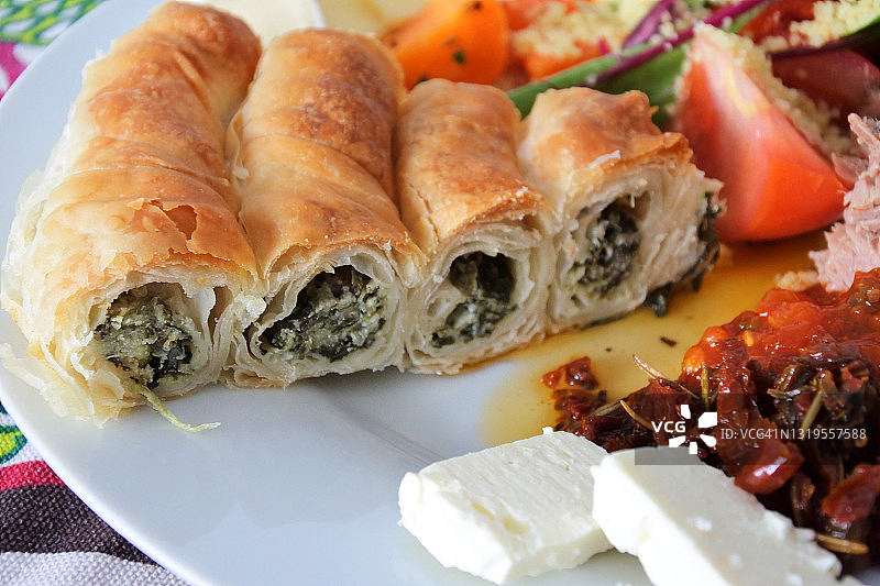 希腊菠菜馅饼图片素材