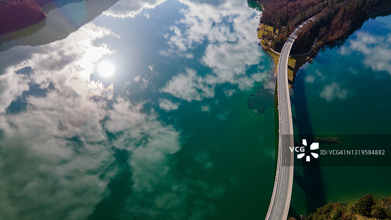 锡尔芬施泰因湖大桥图片素材