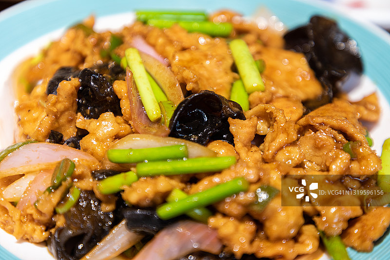 中国山西省当地美食：油腻的肉图片素材