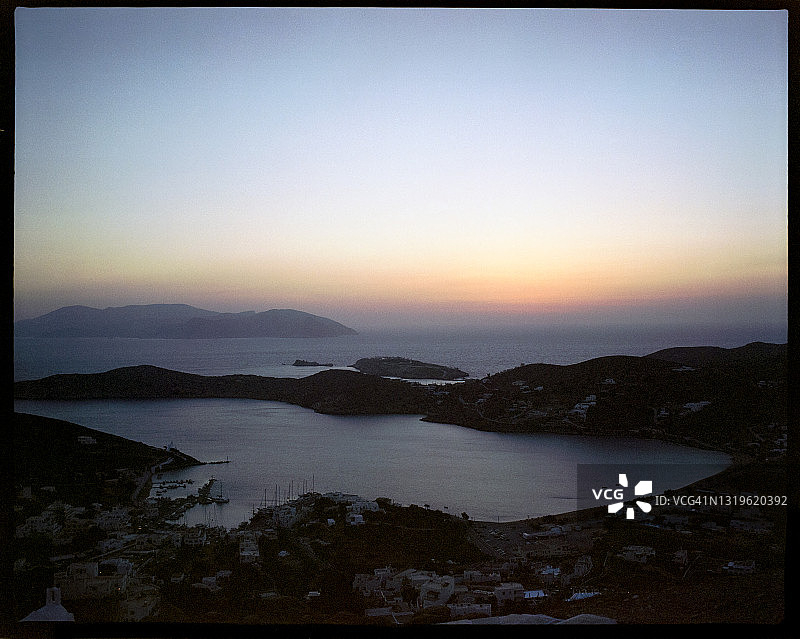 希腊伊奥斯岛的日落图片素材