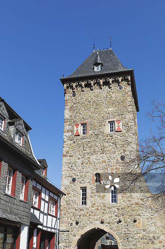 德国北莱茵-威斯特法伦州巴特明斯特艾费尔韦尔特城门图片素材