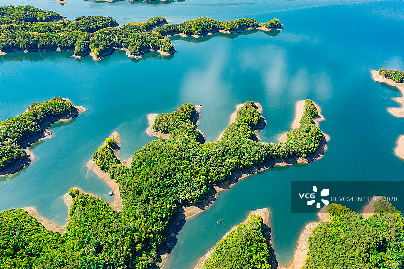 忠州湖鸟瞰图片素材