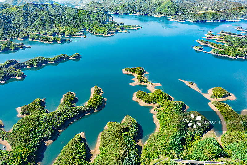 忠州湖鸟瞰图片素材