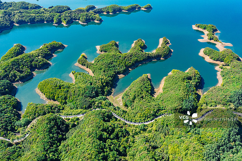 忠州湖鸟瞰图片素材