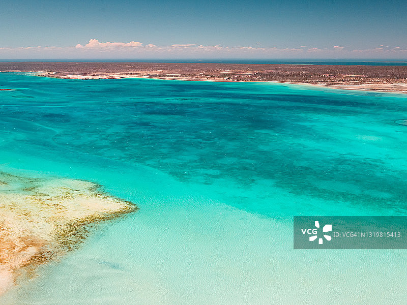 鲨鱼湾的田园海景，澳大利亚西澳大利亚州图片素材