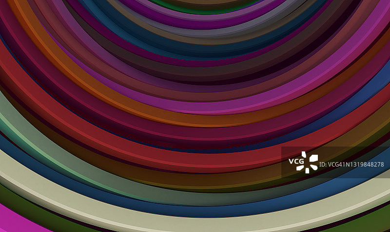 具有曲线设计和不同调色板的深度透视背景图片素材
