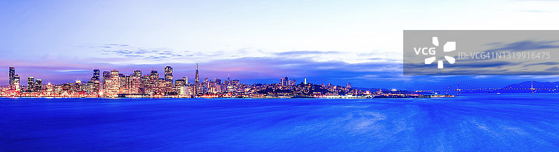 旧金山天际线全景图片素材