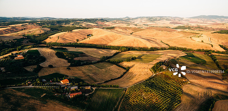 意大利托斯卡纳鸟瞰图图片素材
