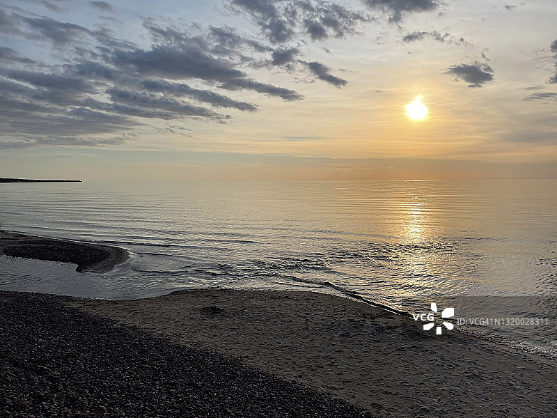 苏必利尔湖老鹰河的海滩图片素材