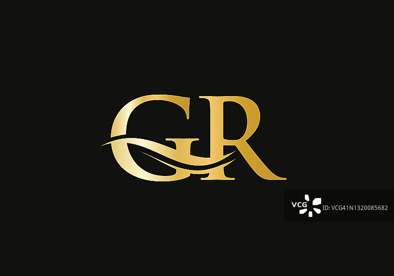 水波GR公司标志设计图片素材