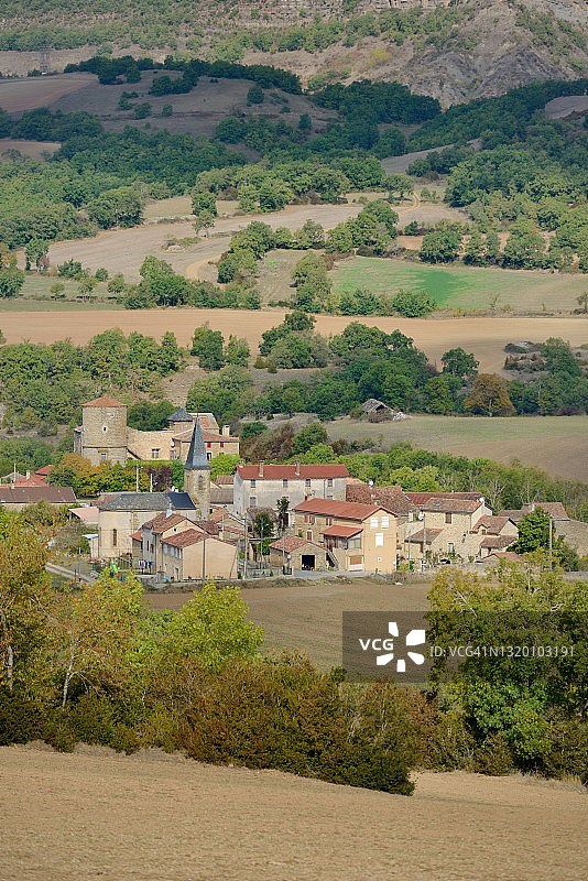 圣罗马德塞尔农和阿韦龙的梅拉克城堡图片素材